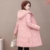 Women's Mid-Length Korean Style Down Jacket - Hooded, Thickened, Warm 90% White Duck Down Winter Coat