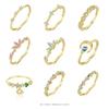 925 Sterling Silver Colorful Zircon Stars Moon Open Ring for Women French  Exquisite Sweet Jewelry Gifts