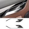 2Pcs Carbon Fiber Interior Rear Door Handle Cover Trim For BMW X1 F48 2016-18