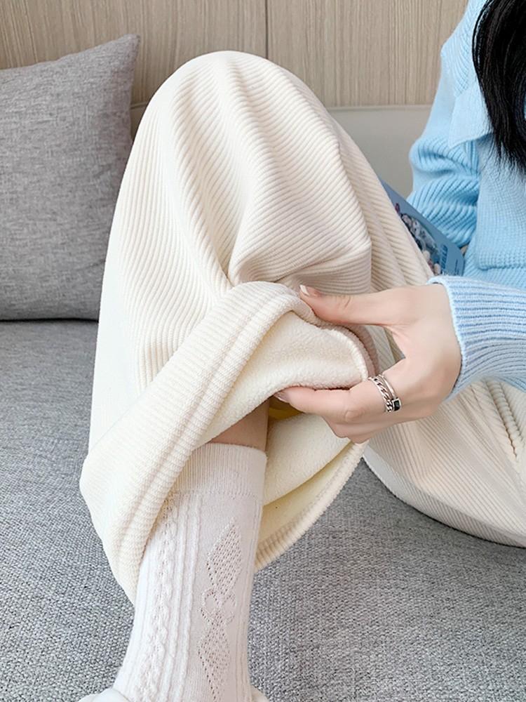 Butterfly Logo, High Waist, Loose and Flowing Figure, Casual and Loose Straight Tube, Slimming and Wide Leg Pants for Women