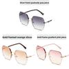 Summer Geometric Metal Frame Mirrored Sunglasses With Uv400 Protection For Ladies And Men