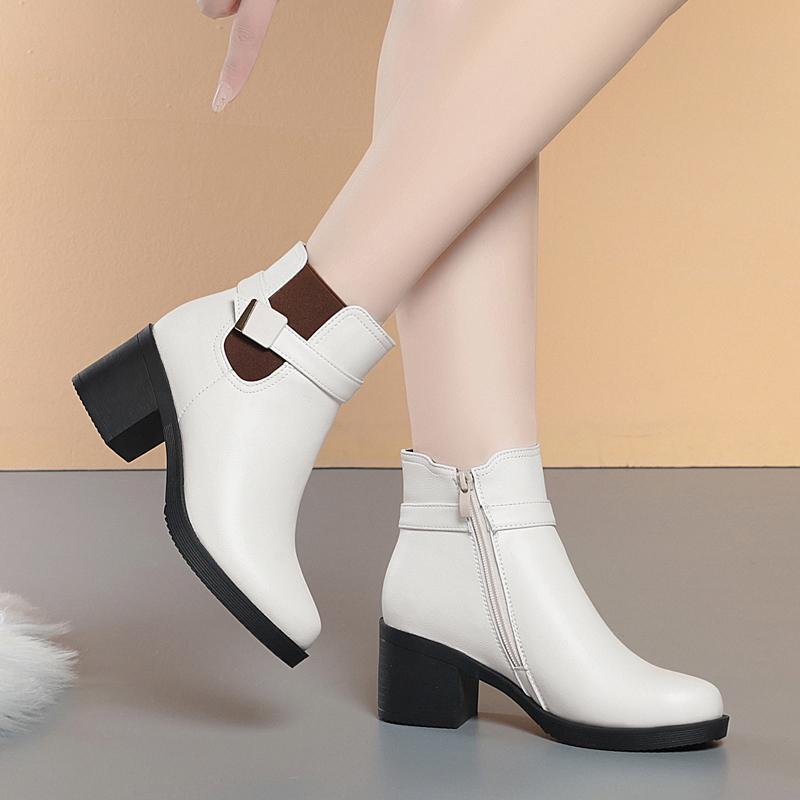 Fashion AIYUQI Women Dress Boots 2025 New Genuine Leather Women Ankle Boots Large Size Natural Wool Women Winter Boots Shoes