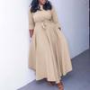 New Spring Fashion Solid Color A-Line Dress for Women Plus Size Elegant Casual Party Dress