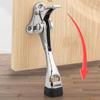 Stainless Steel Kickdown Door Stopper Kick Down Door Holder Rubber Buffer Mute Heavy Duty Height-Adjustable for Home Garage