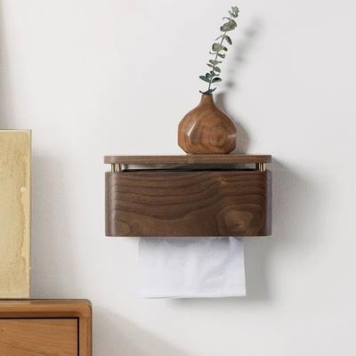 Toiletpapierdoos Woonkamer Geavanceerd Toilet Massief Hout Papieren Doos Wandmontage Papieren Doos Tissue Opbergdozen