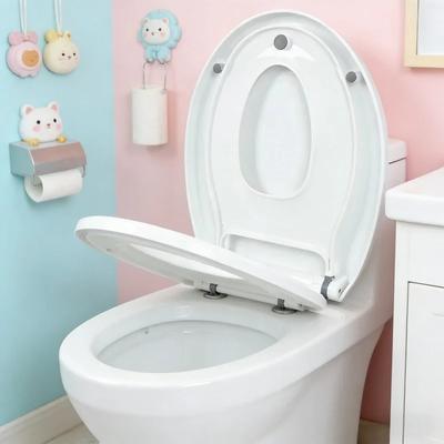 Dual Purpose Mother Child Toilet Lid Thickened Slow Lowering Seat Cover for Pedestal Pan Household Use Ideal for Adults and Kids
