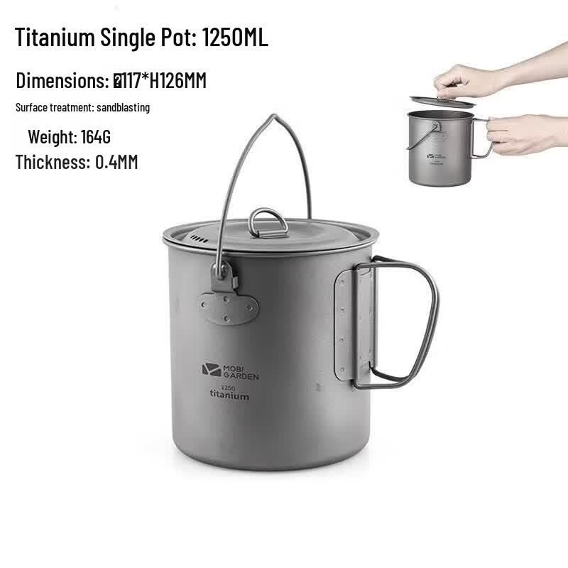 MOBIGARDEN Foldable Portable Titanium Picnic Pot