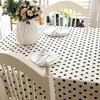 Polyester-Baumwolle Modern Schlicht Farbe Boden Schwarz Polka Dot Fünf-Sterne Rechteckige Tischdecke Kaffeetisch Tischdecke Esstischdecke