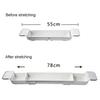 Extendable Bathtub Tray Caddy,Plastic Bathtub Storage Shelf for Shampoo,Books Drinks,Kitchen Dish Drying Rack,Kitchen Bathroom Accessory,White/Black