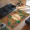 Covor de podea din catifea de cristal cu tematică de leopard, covor cald personalizat cu nume și text, decorațiune pentru casă
