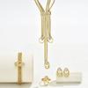 Luxurious Rhinestone Bridal Jewelry Set: Necklace & Earrings for Weddings and Events Ring  Necklace