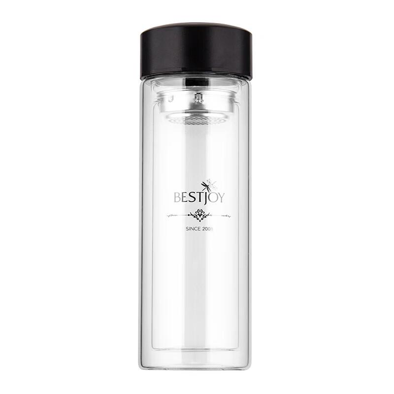 FUGURNG BESTJOY Portable Double-Layer Glass Tea Bottle
