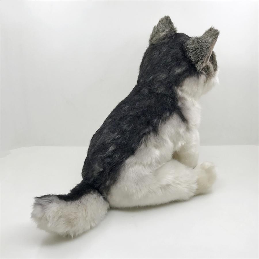 Kojote High Fidelity Anime Niedlicher Grauer Wolf Plüschtier Hund Plüschtiere Lebensechte Tiere Simulation Stofftier Kawaii Spielzeug Geschenke Kinder