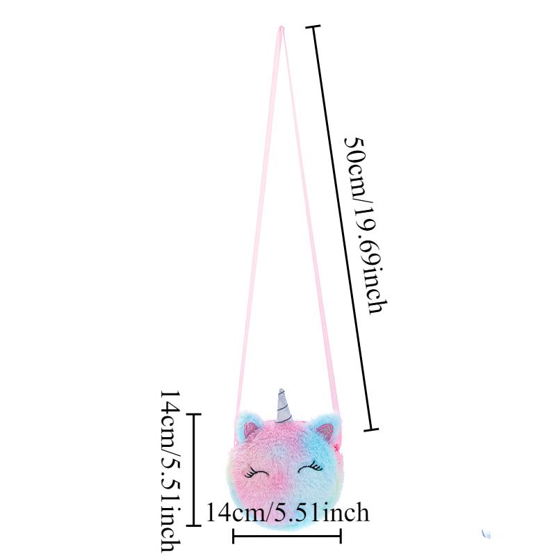 Kawaii Plüsch Einhorn Baby Umhängetaschen Mini Rucksack Spielzeug Kinder Party Geschenk Niedrige Runde Geldbörse Mädchen Schling Schultertasche