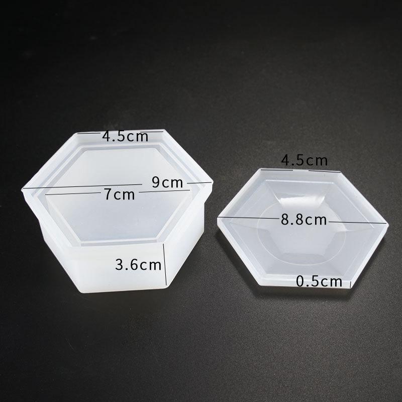 Hexagonal Crystal Epoxy Jewelry Storage DIY Mold – Silicone Gift Box Mold