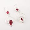 Pink Rubellite Gemstone 925 Stamped Silver Jewelry Handmade Women Earrings 2.07" EE-170-1