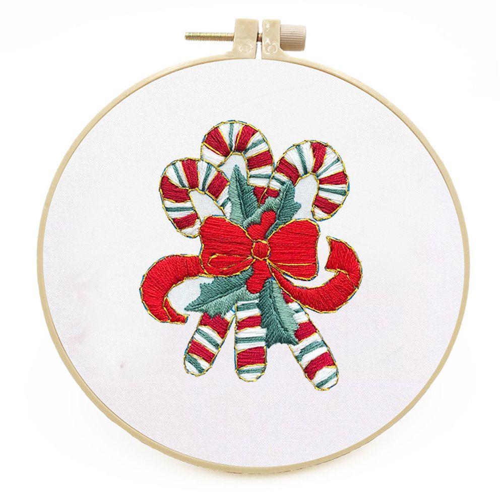 Accessories Xmas Patterns DIY Merry Christmas Cross Stitch Kit Embroidery Hoop Christmas Embroidery