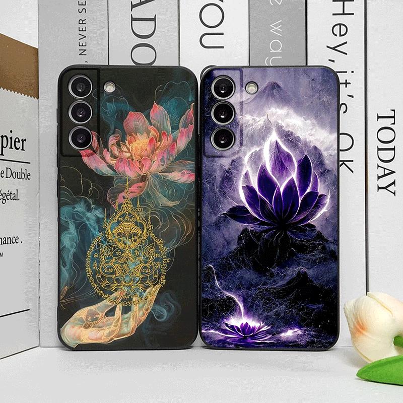 Luxury Lotus Flower Pattern Phone Case for OnePlus 12 13R 11 10 9 8 Pro Nord 4 N100 CE2 CE3 ACE2 ACE3 5G Soft Cover Floral Shell