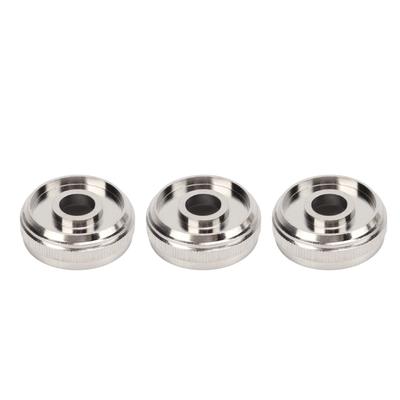 3Pcs Trumpet Valve Cap Metal Silver Screw Piston for Trumpet Replacement Musical Instrument