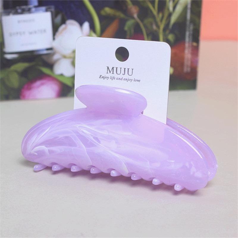 Candy Hairpin Advanced Acetate Marble Moire Back Head Shark Clip Semicircular Crescent Grab Clip