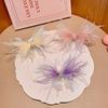 Children Korean Colorful Boutique Feather Butterfly Hair Clip Fairy Beauty Princess Girl Headdress Side Card Accessories