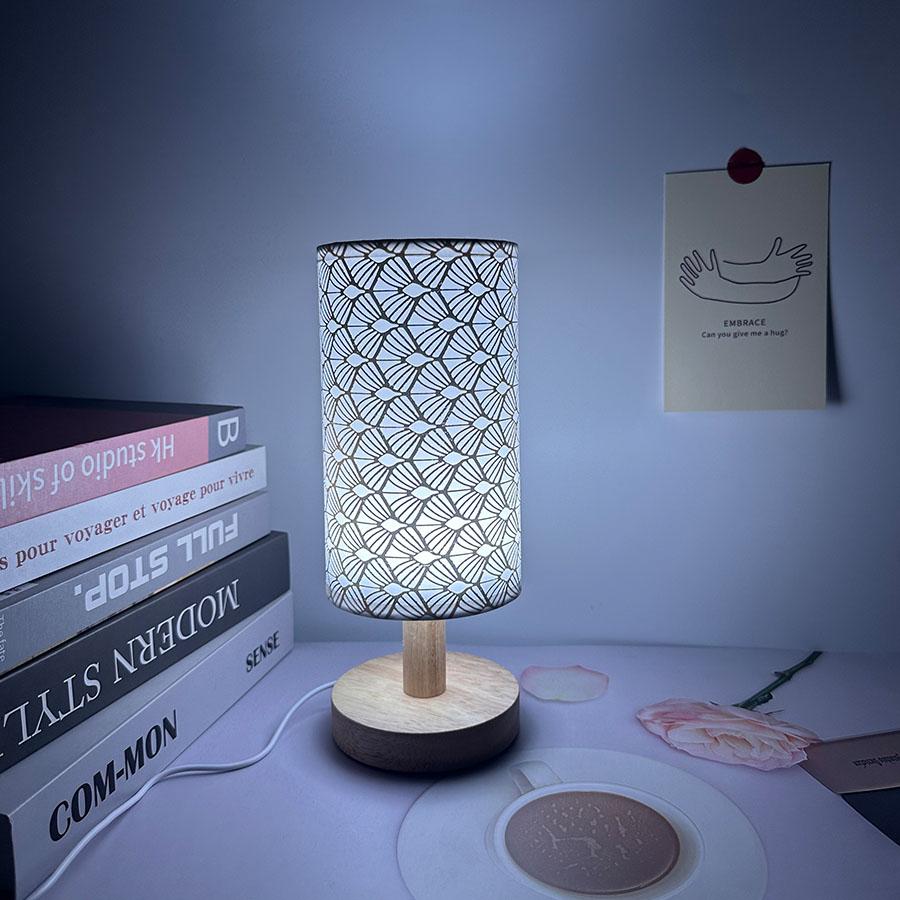 Simple Modern Night Lamp Bedside Wooden Dimming Lamp Warm Tricolor Bedroom Lamp