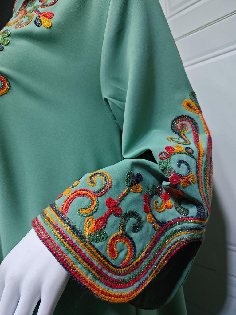 AB417 Autumn/Winter 2024 Women's Embroidered Muslim Robe for Middle East Market