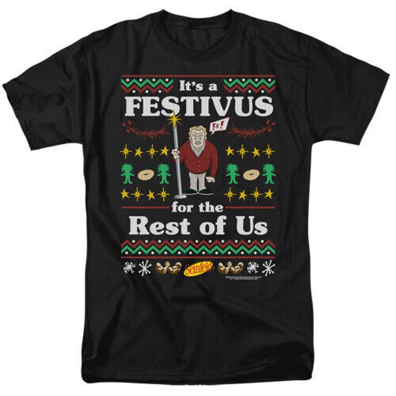 

Seinfeld Festive Festivus T Shirt Black S разноцветный