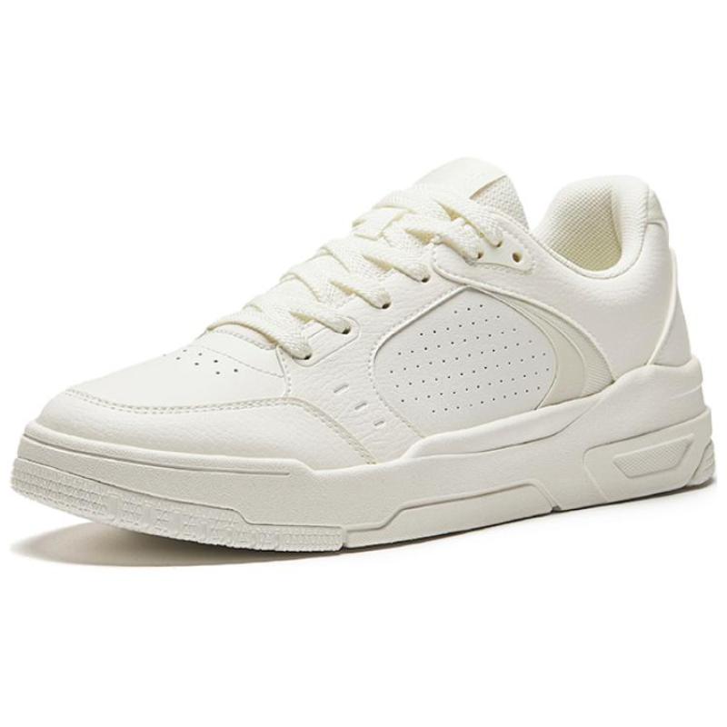 Anta 982GZ Polstrované Odolné Prodyšné Nízké Skateboardové Boty Pánské Bílé Tenisky 112438010-6