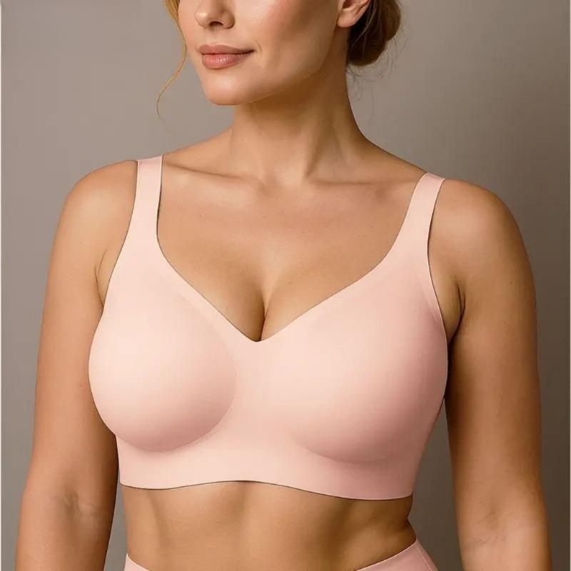 Soutien-gorge de sport fin sans coutures grande taille à coques en gel pour femmes Réducteur Lifting Anti-affaissement Lingerie pour forte poitrine
