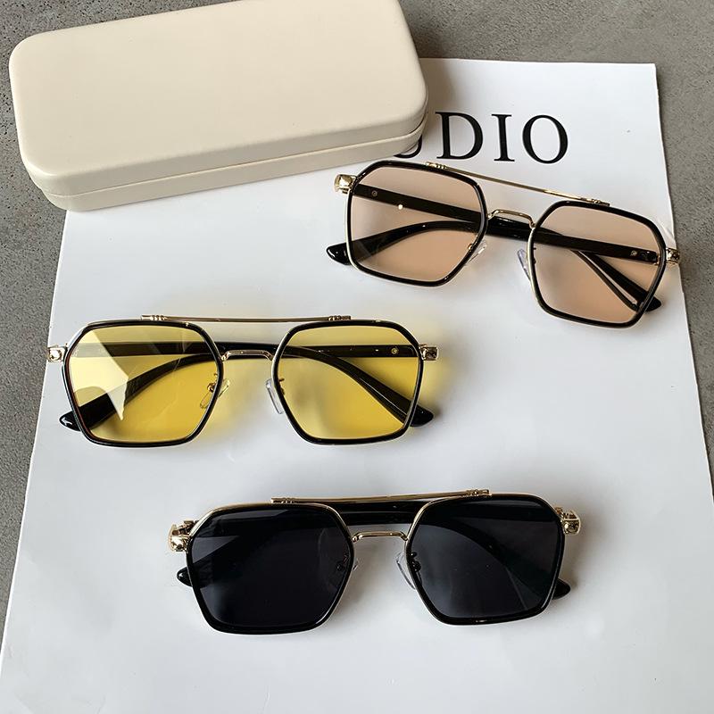 Vintage Retro Women Sunglasses Korean Fashion Double Bridge Sun Glasses Men Fishing Driving Unisex