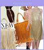Bolso Cruzado de PU con Borlas y Cadena para Moda Diaria en Estilo Urbano