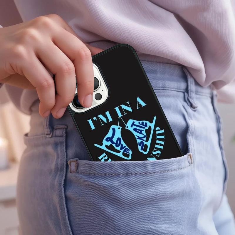 Love Ice Skating Phone Case For iPhone 17 Air 15 16e 14 13 Pro Max Coque 12 11 Pro Max PLUS cover