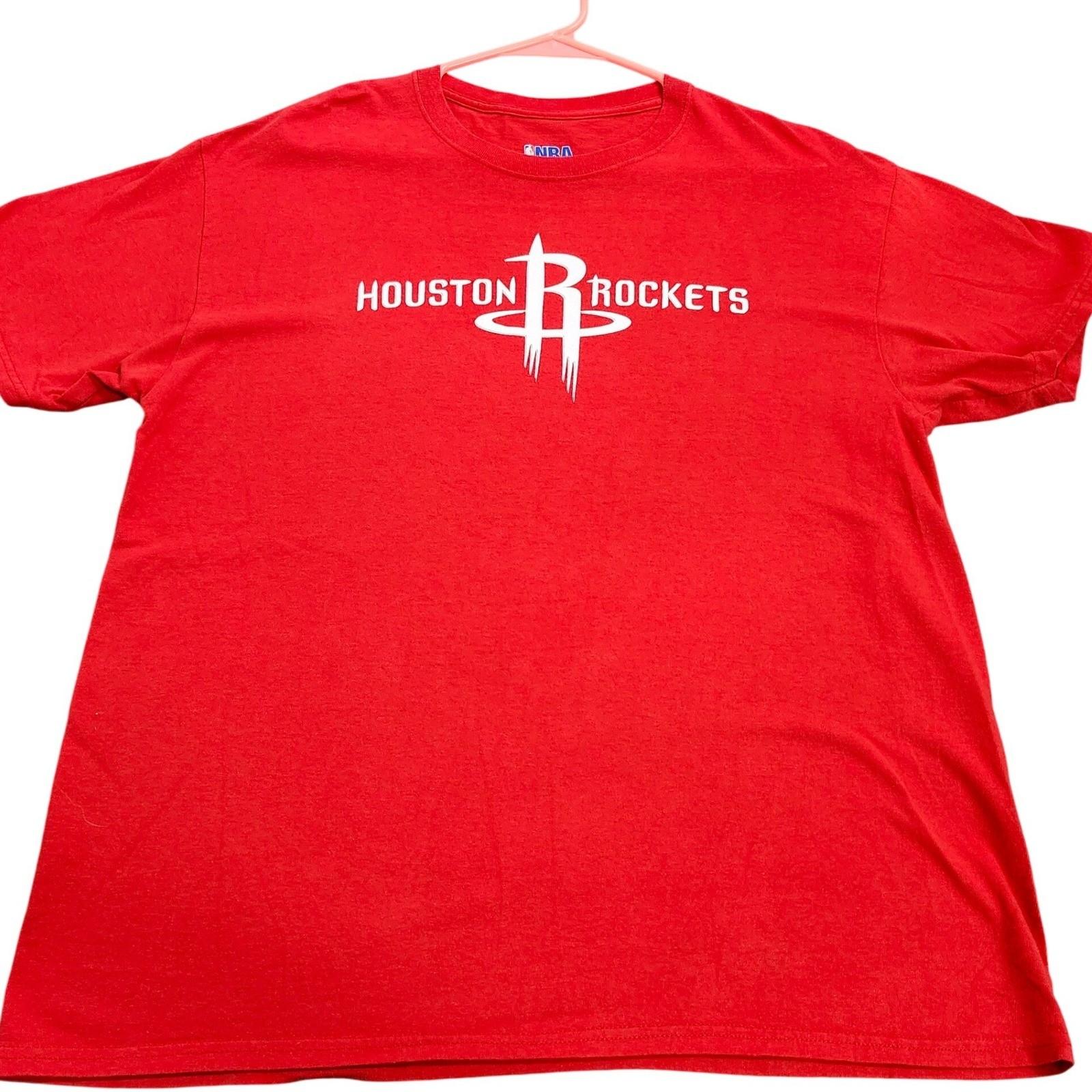 NBA Houston Rockets Graphic Mens Large Red Short Sleeve Logo Tee Unisex T-Shirt XXXXL