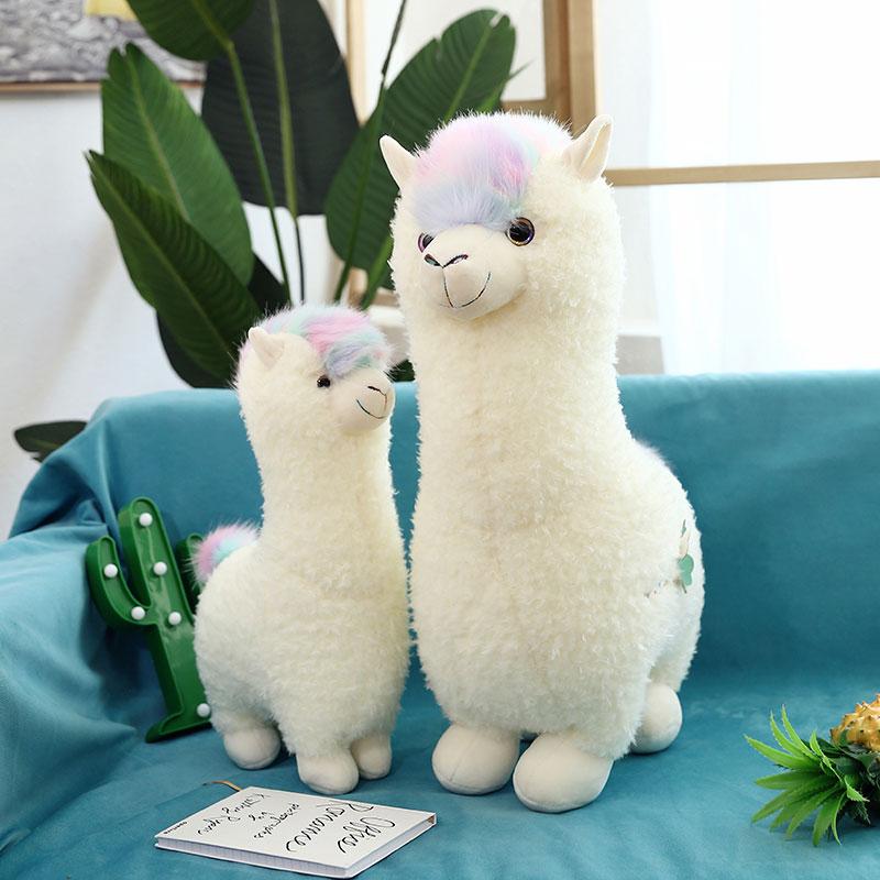 50-100CM Dream Alpaca Plush Toys Soft Stuffed White Lama Alpacos Animal Doll Kawaii Toys Room Decor