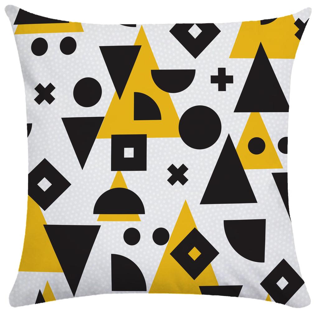 Unregelmäßiger Geometrischer Quadratischer Sofakissenbezug Schlafsaaldekoration Büro Wohnzimmer Zuhause Kissenbezug