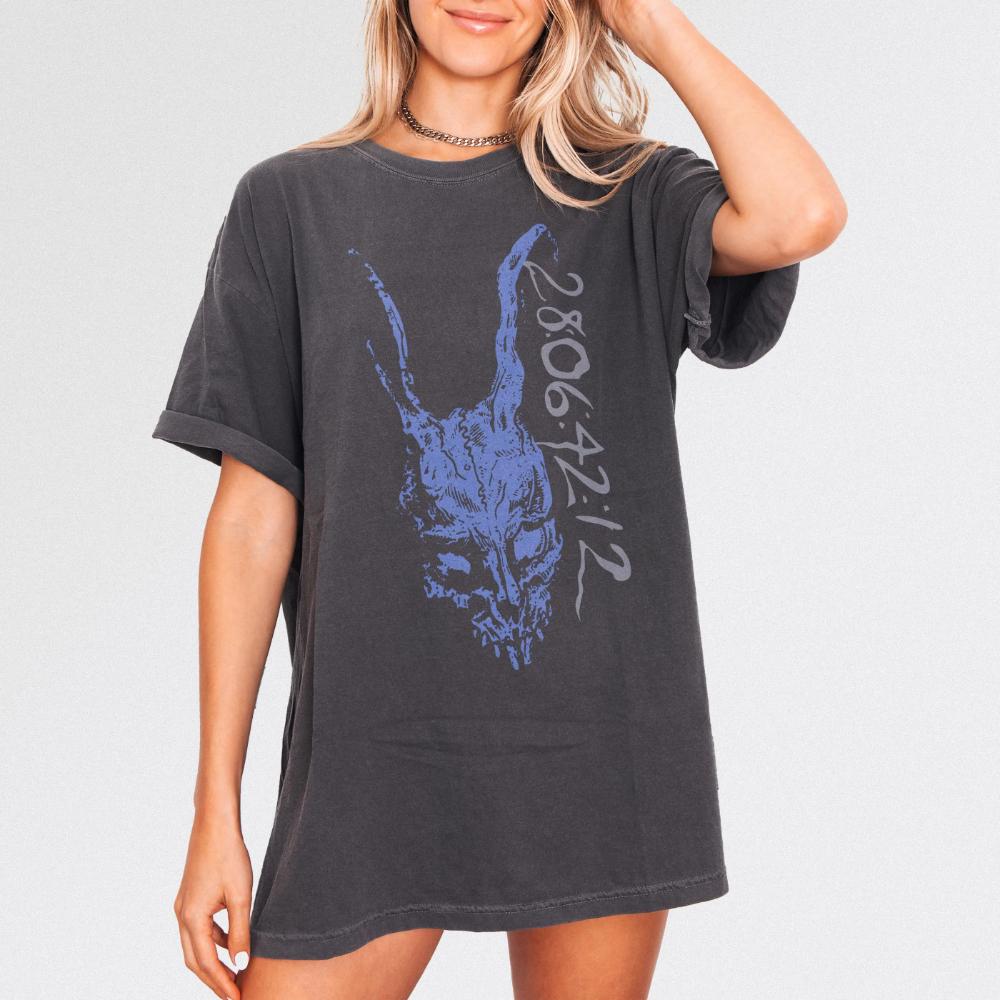Evil Rabbit Horror Movie TShirt Y2K Gothic Donnie Graphic Tee Women Clothes Harajuku S