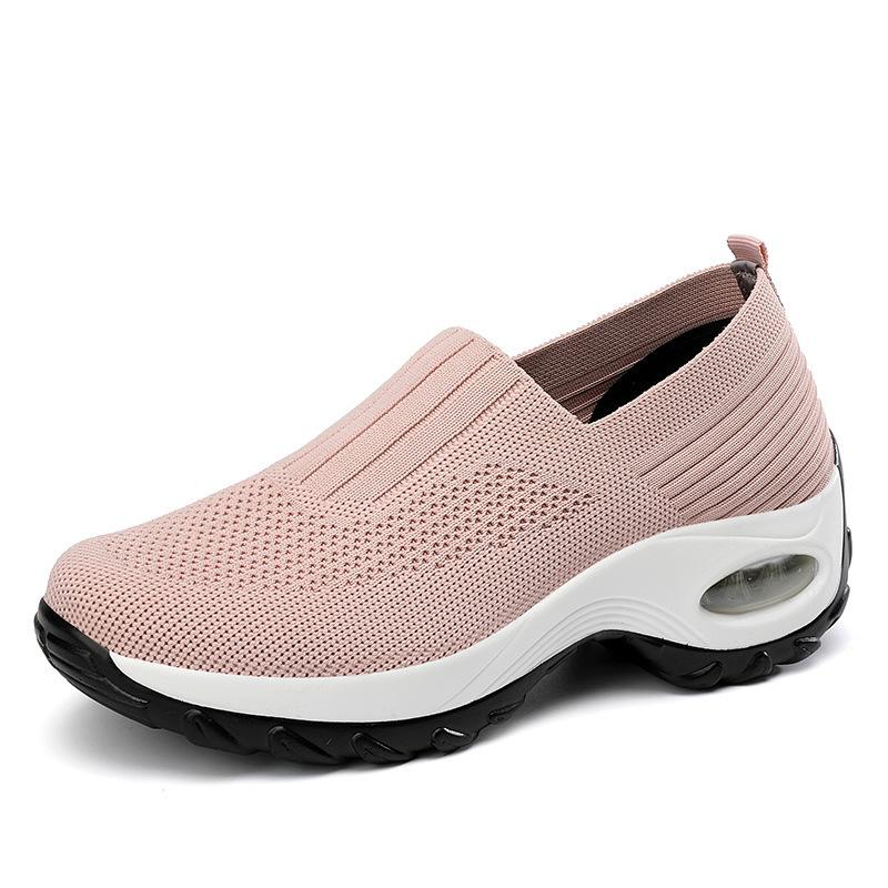 Sommer-Wanderschuhe für Damen, Slip-on – Socken-Sneaker, Damen, Krankenpflege, Arbeit, Luftpolster, Mesh, lässig, Laufen, Jogging-Schuhe