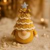 Crochet Christmas Tree Gnomes Set Soft Cotton Yarns Handmade for Festival Home Decoration Holiday Ornament