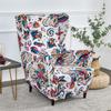 Tropical Plant Wing Chair Cover Elastic Spandex Relax Armchair Covers Nordic Removable Sofa Slipcover Furniture Protector Cover