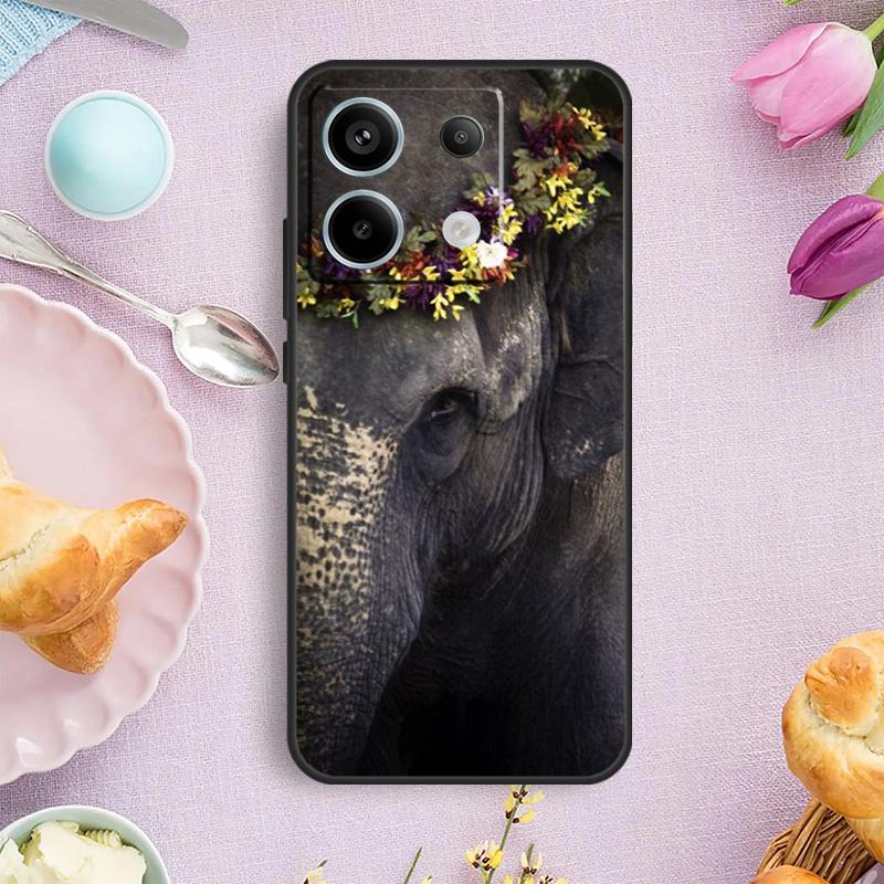 African Elephant Silhouette Case For Xiaomi Redmi Note 13 11 10 12 14 15 Pro Plus Cover For Redmi 15 14C 10C 13C 12C 15C