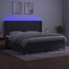 Maison Exclusive - Sommier à lattes de lit matelas et LED Gris foncé 200x200 cm