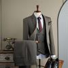 Men's Slim Fit British-Style Formal Suit - Korean Trendy Business Attire