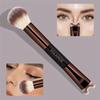VENTA CALIENTE 1 PIEZA Brocha de Polvo Suelto para Sombra de Nariz en Forma de U de Doble Cabezal Brocha de Iluminador Portátil de Doble Cabezal Herramienta de Maquillaje para Base y Corrector