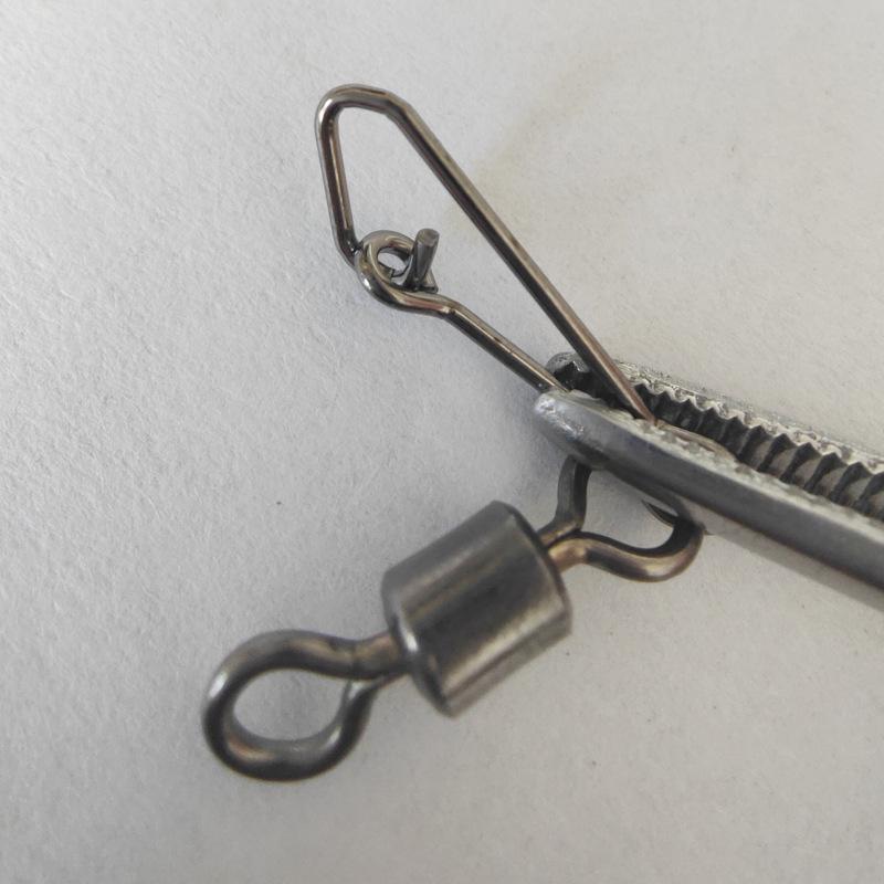Heavy-Duty Stainless Steel Fishing Swivel with Safety Pin - American Barrel Copper Connector