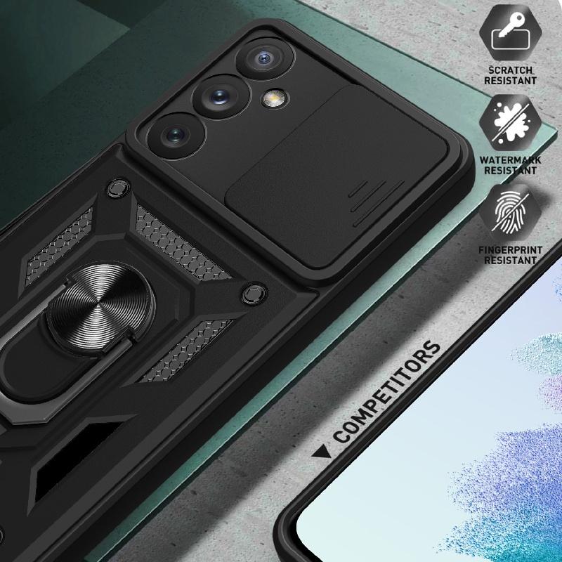 For Samsung Galaxy A54 A55 A56 5G Case Slide Camera Protect Armor Phone Case for Samsung A16 A26 A36 5G Magnet Holder Ring Cover