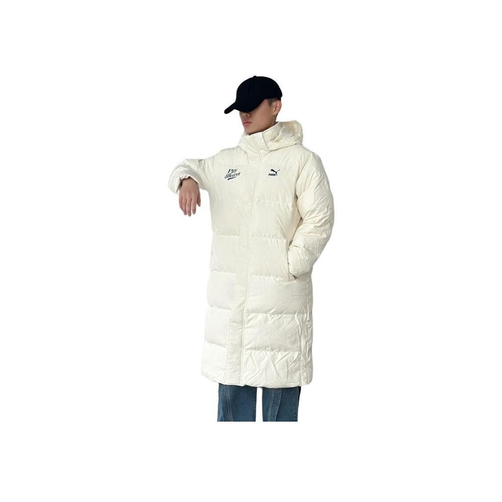 Puma Giacca Piumino Unisex con Cappuccio e Zip Calda alla Moda Versatile Esterna Bianca 625527-65