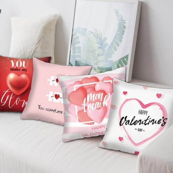 Popular Throw Pillow Cover Multi Styles Wrinkle Resistant Anti-scratch Assorted Grateful Love Throw Cushion Cover