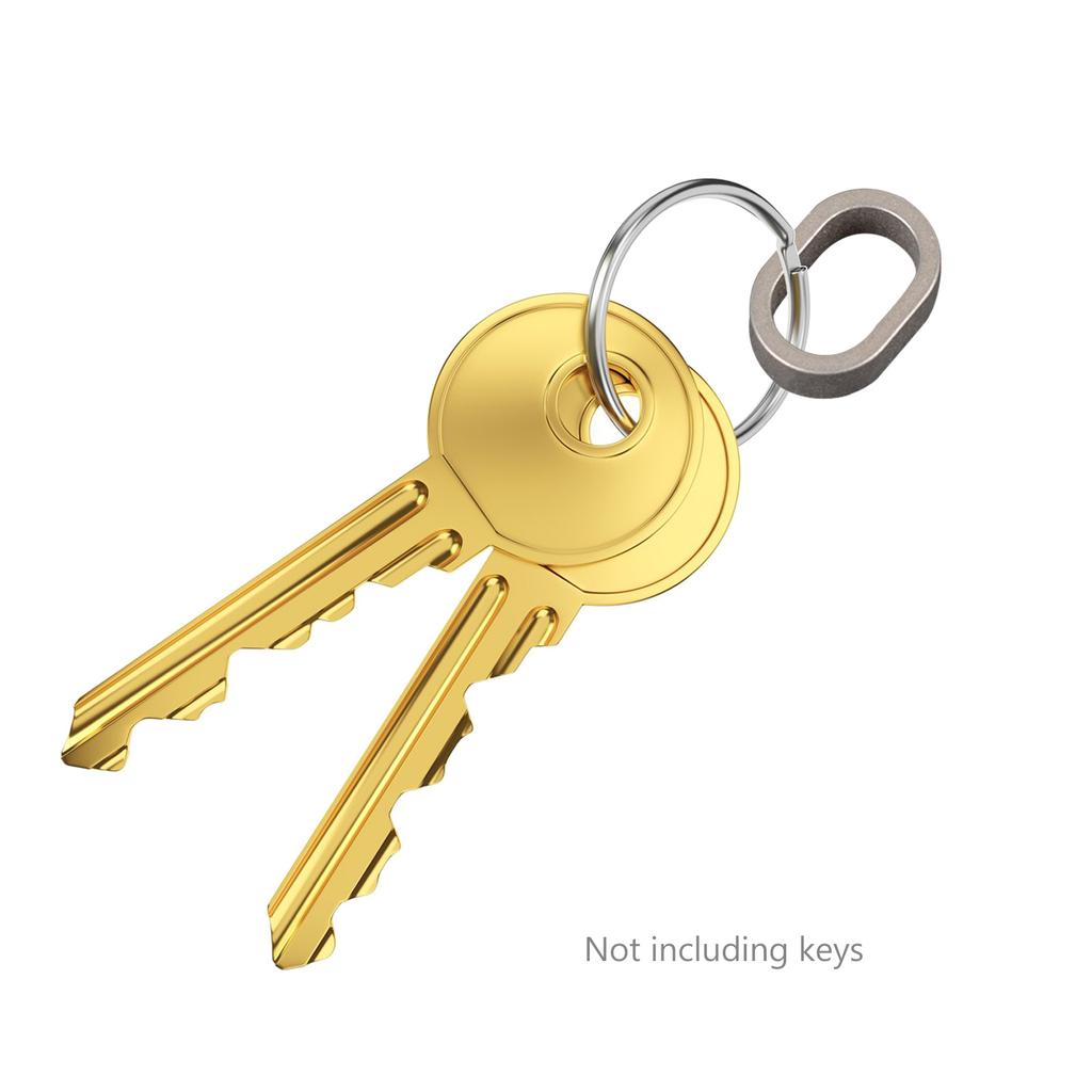 Titanium-alloy Key Rings Heavy Duty Keychain Clip Rings One-piece Spring Clip Side Pushing Keyring Closed Key Rings