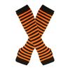 New Fashion Long Glove Arm Cover Classic Pink Black and White Striped Fingerless Elbow Gloves Warmer Knitted  Long  Wristband